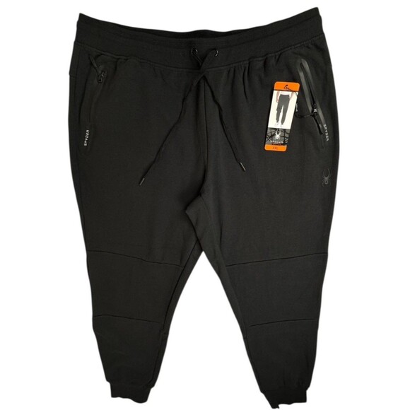 Spyder Mens XXL 2XL Black Jogger Sweatpant Tapered Active Reflective 1437826 New - Picture 1 of 9